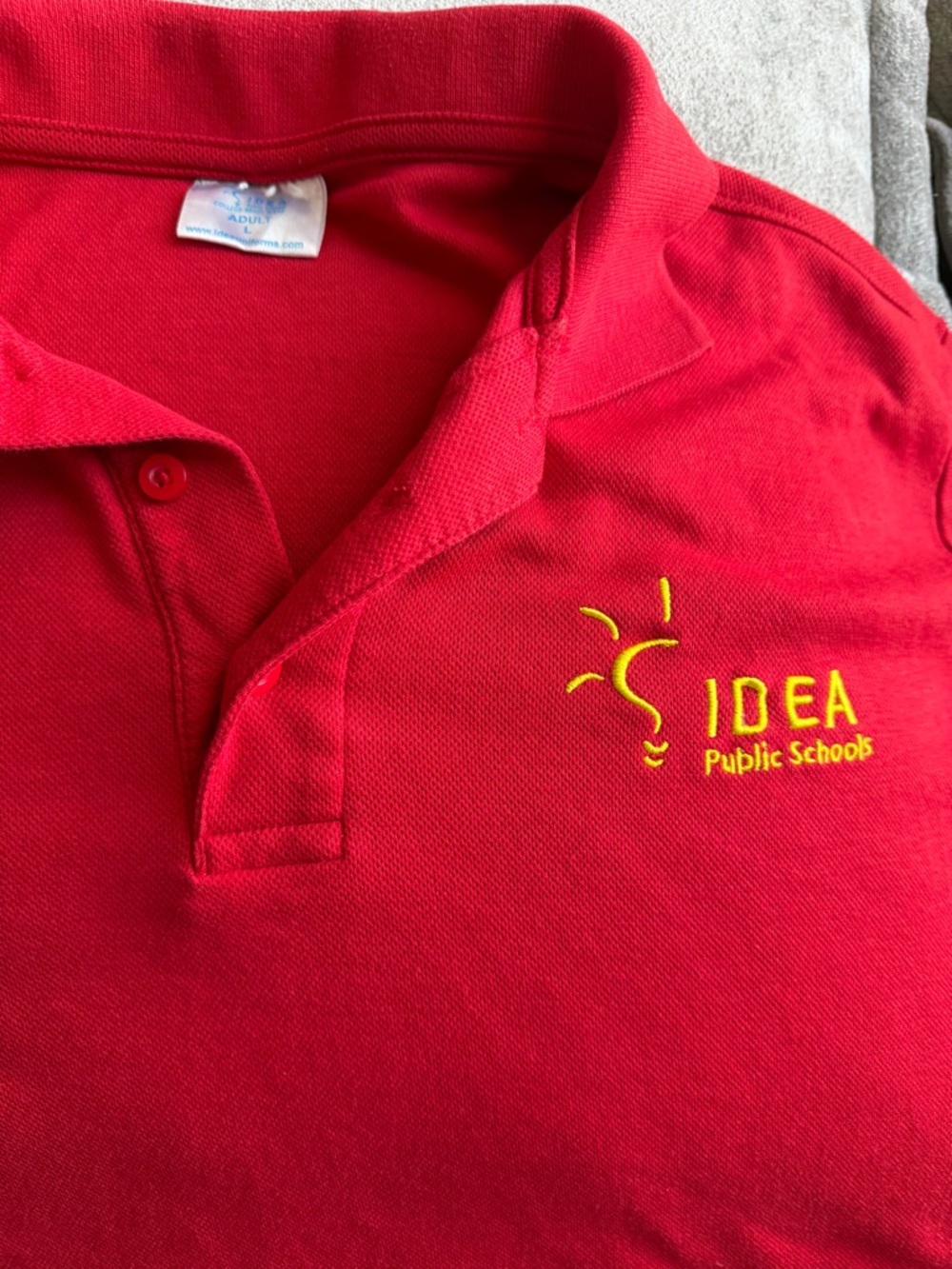 IDEA Public School Red Polo Shirt with Yellow Logo (set of 2)